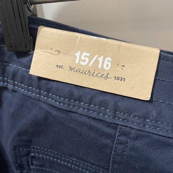 Maurices Navy Skirt size 15/16 NWT Twill Cotton - Picture 7 of 8